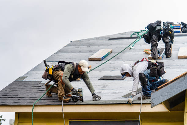 Professional Roof Installation technician working in Moody, ME